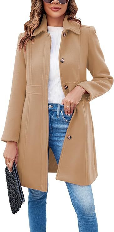 Classic wool coat for women with a trendy cut and functional details Chic and Style