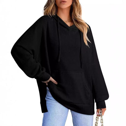 Pull à capuche surdimensionné pour femmes en piqué gaufré Chic und Stil