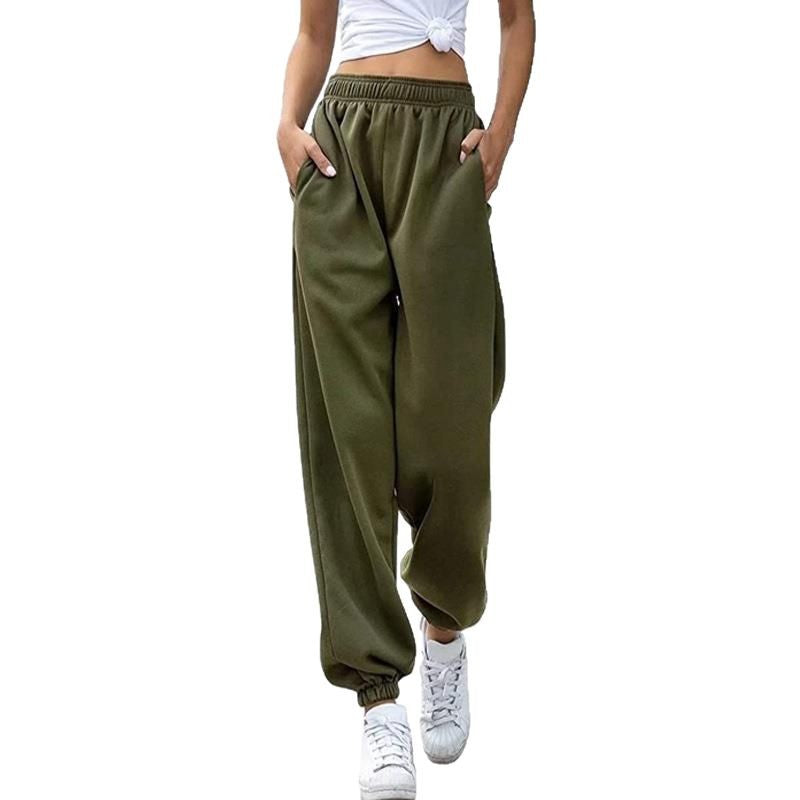 Ladies comfortable pleated pants with elastic waist Chic and Style