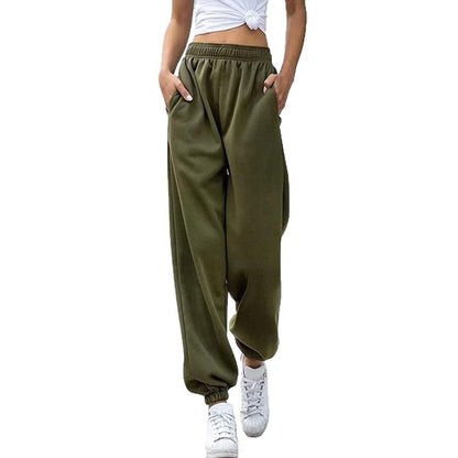 Ladies comfortable pleated pants with elastic waist Chic and Style
