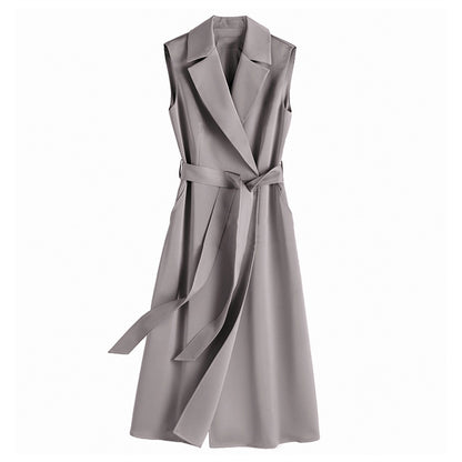 Robe midi enveloppante sans manches pour femmes Chic und Stil