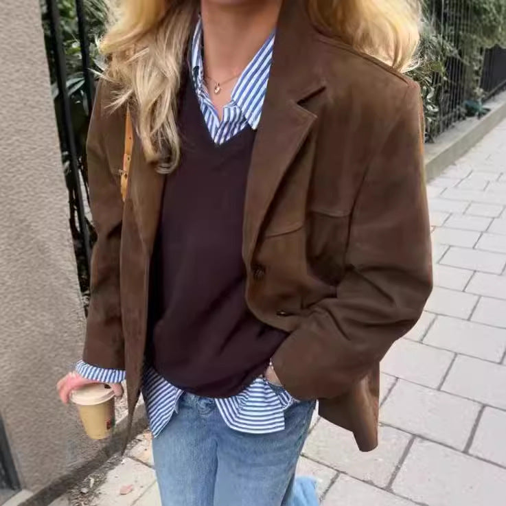 Dames Casual Oversize Veste Chic und Stil