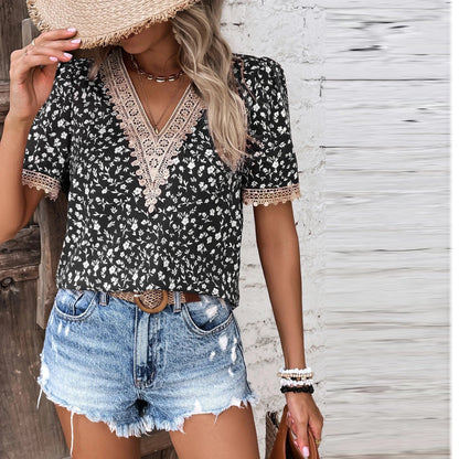 Dames blouson brodé de fleurs Chic und Stil