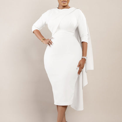 Robe midi femme avec coupe asymétrique Chic und Stil