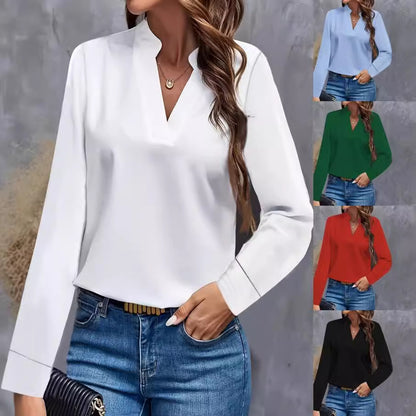 Chemisier femme avec décolleté en V et design élégant Chic und Stil