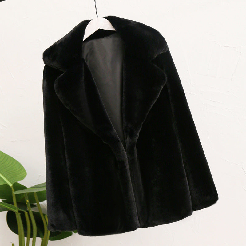 Dames Flauscher Manteau Chic und Stil