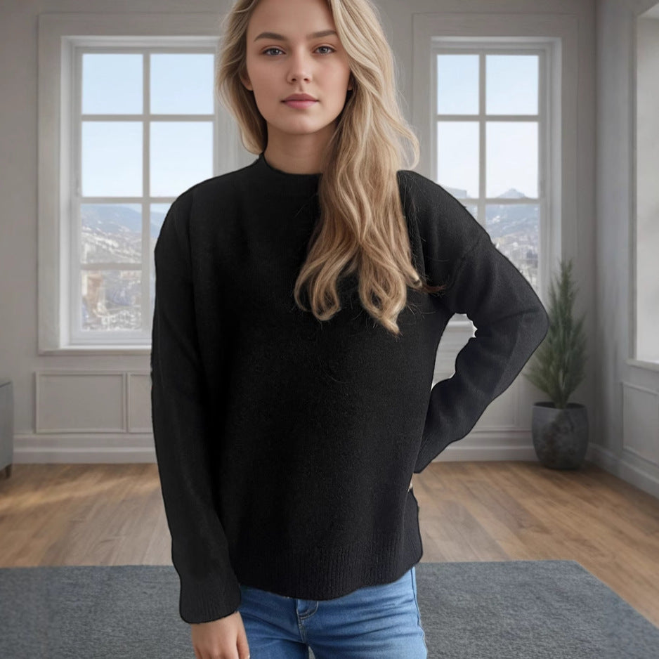 Pull casual pour femmes avec une coupe ample et un design en tricot côtelé moderne Chic und Stil