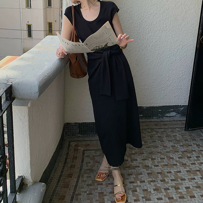 Robe élégante à nouer à l'avant Chic und Stil