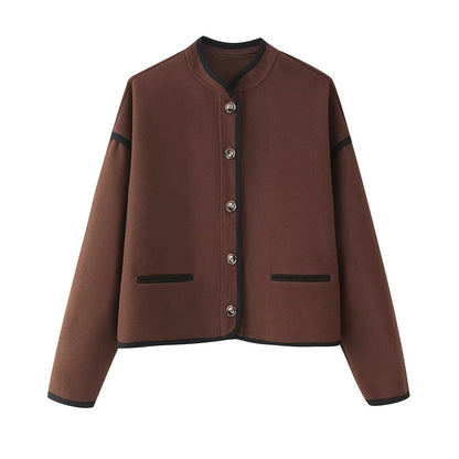 Elegant transitional jacket for women with decorative buttons Chic und Stil