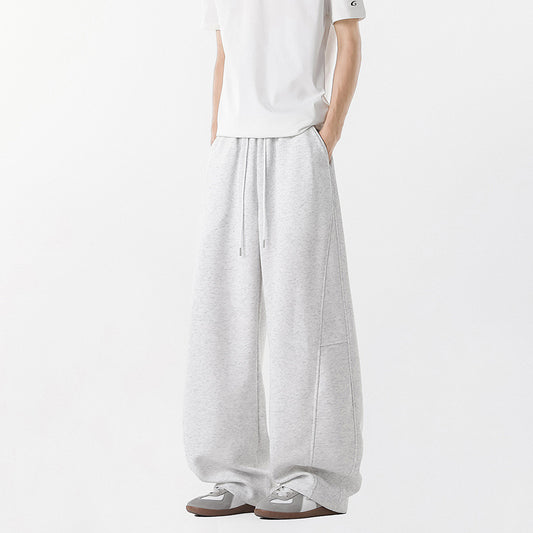 Casual wide pants for men with elastic waistband and practical side pockets Chic and Style
