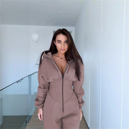 Dames Combinaison stylée avec col haut et poches pratiques Chic und Stil