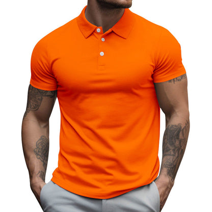 Chemise polo à manches courtes pour hommes en mélange de coton respirant avec technologie de régulation de l'humidité Chic und Stil