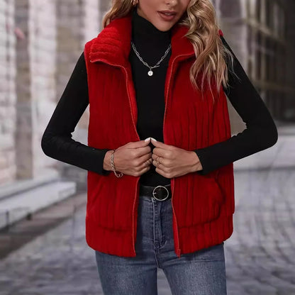 Women's Cozy Cardigan with High Collar and Full Zip Chic and Style