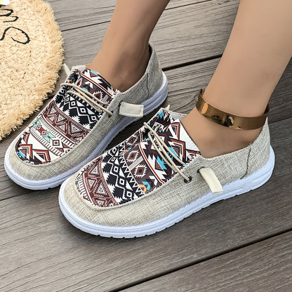 Baskets slip-on décontractées pour femmes avec un motif ethnique tendance Chic und Stil