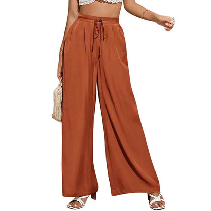 Wide palazzo pants for women with elastic waistband Chic und Stil