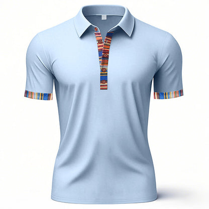 Hommes Polo-Shirt avec col coloré et aspect structuré Chic und Stil