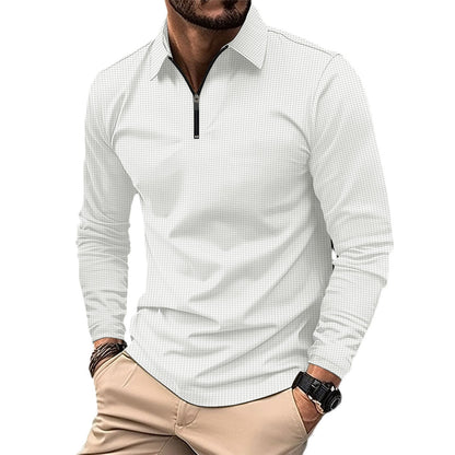 Chemise à manches longues pour homme avec fermeture éclair moderne et design structuré Chic und Stil