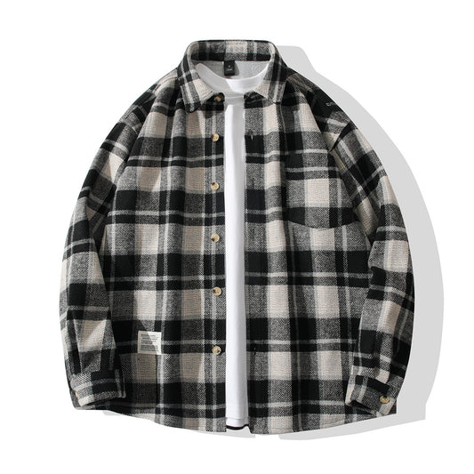 Chemise en flanelle confortable à carreaux pour homme Chic und Stil