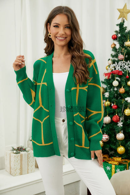 Damen Pulli douillet avec motif géométrique Chic und Stil