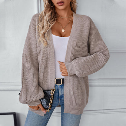 Cardigan décontracté pour dames avec décolleté en V et motif texturé Chic und Stil