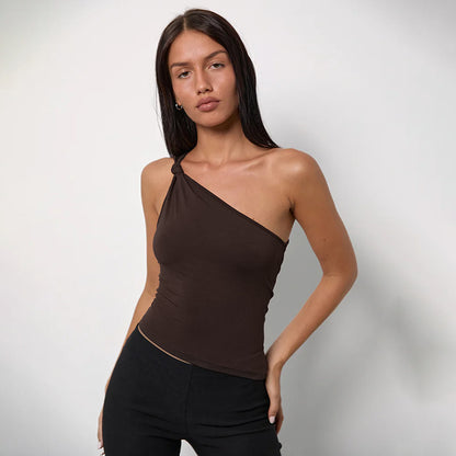 Top asymétrique pour femmes avec une épaule Chic und Stil