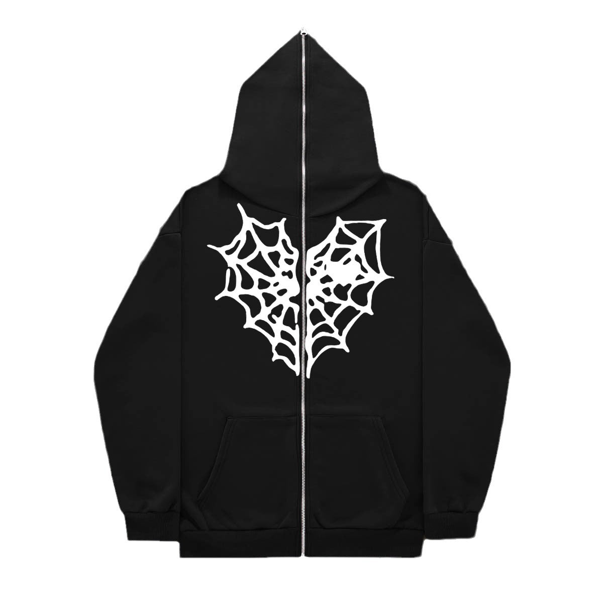 Dame Hoodie avec un design de toile d'araignée saisissant Chic und Stil