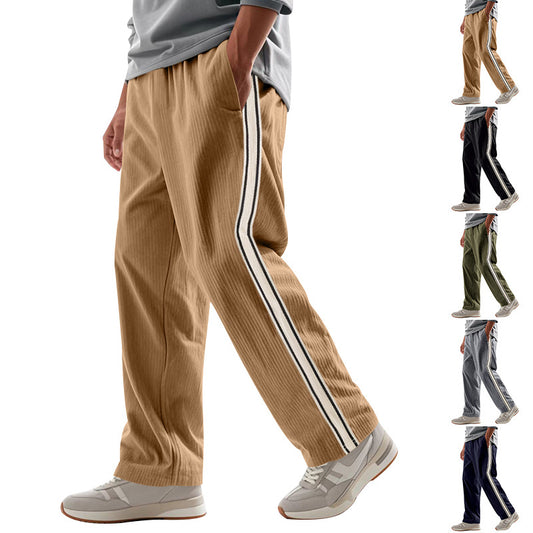 Chic and Style men's casual sports pants with side stripes