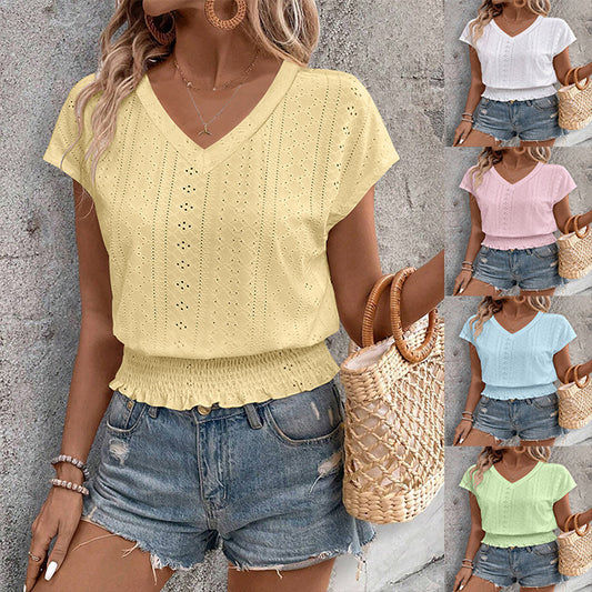 Chemisier à col en V en dentelle pour femmes Chic und Stil