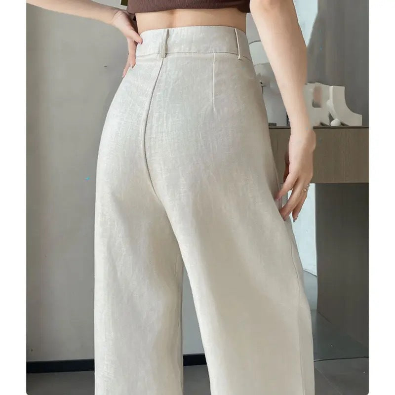 Pantalons plissés taille haute pour femme Chic und Stil 1750846959