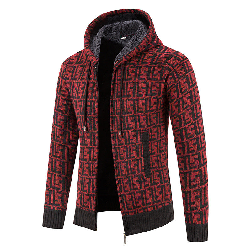 Men's High-Quality Pullover with Modern Pattern and Chic Hoodie Style