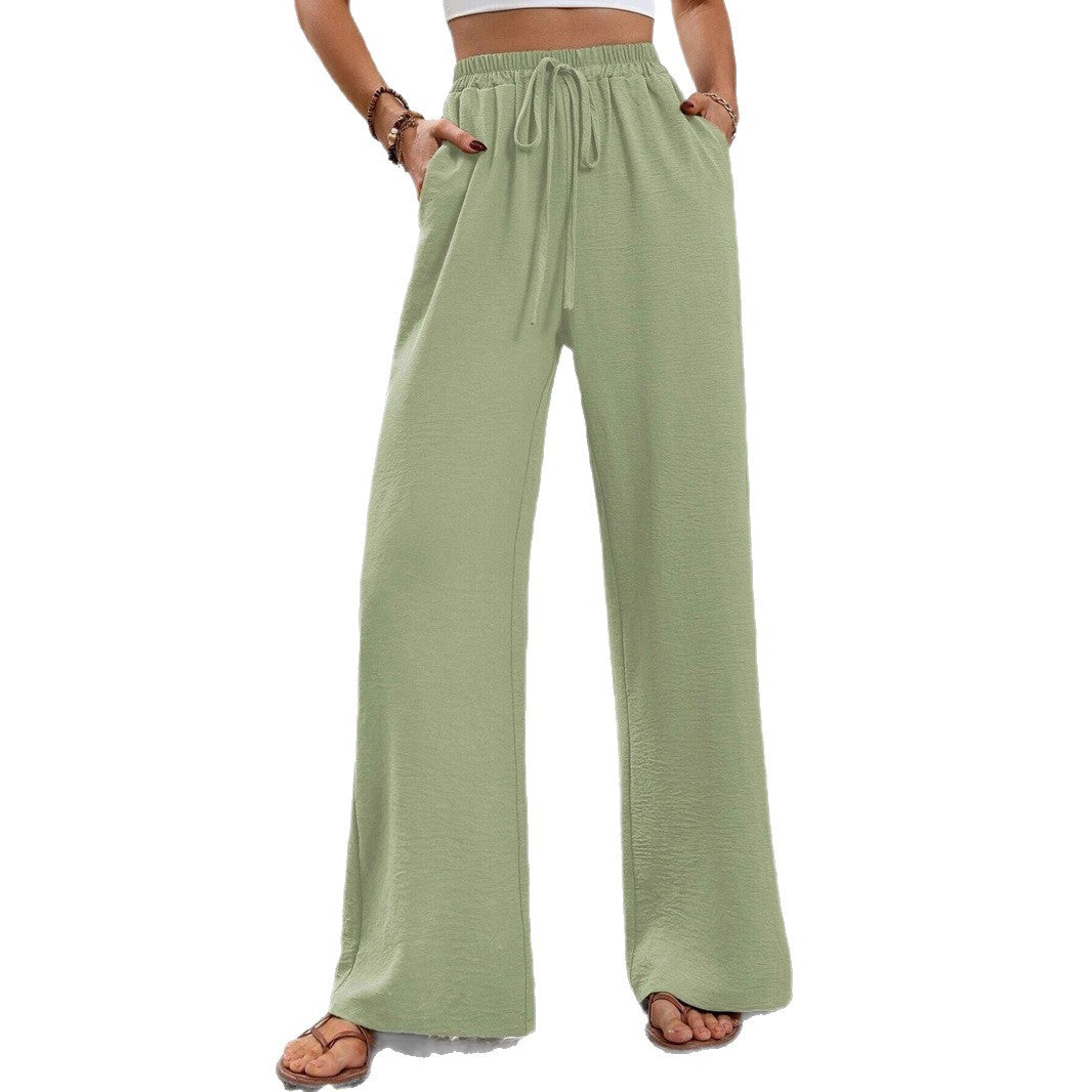 Casual palazzo pants for women with elastic waistband and practical pockets Chic und Stil