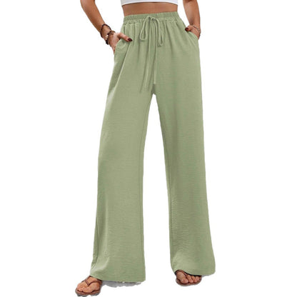 Casual palazzo pants for women with elastic waistband and practical pockets Chic und Stil