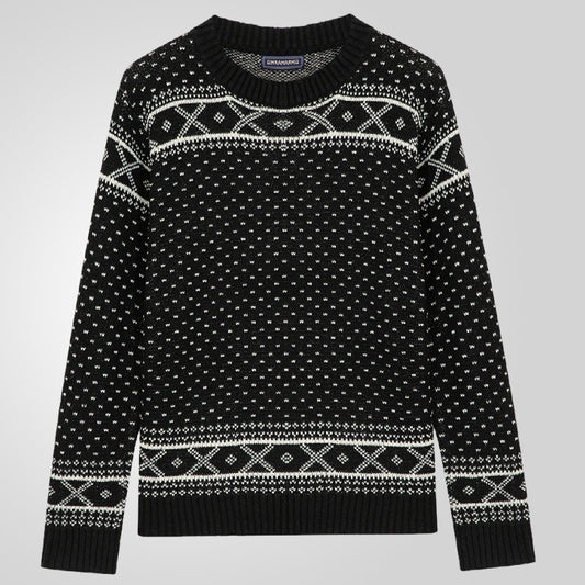 Pull en tricot pour hommes avec motif norvégien traditionnel et col montant Chic und Stil