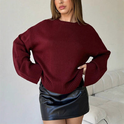 Pull oversized à col montant tendance pour dames Chic und Stil