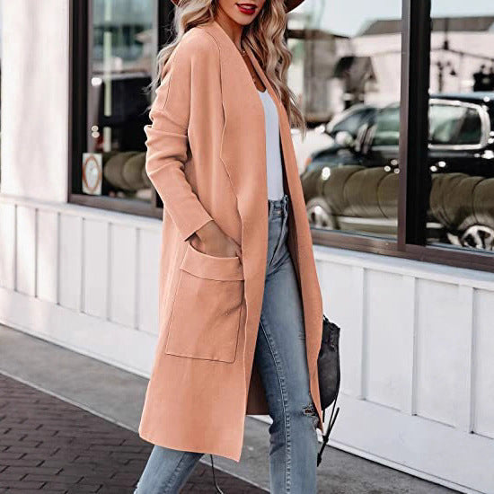 Cardigan longline pour femmes avec poches pratiques et coupe fluide Chic und Stil