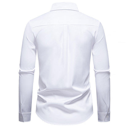 Chemise à manches longues élégante brodée pour hommes Chic und Stil
