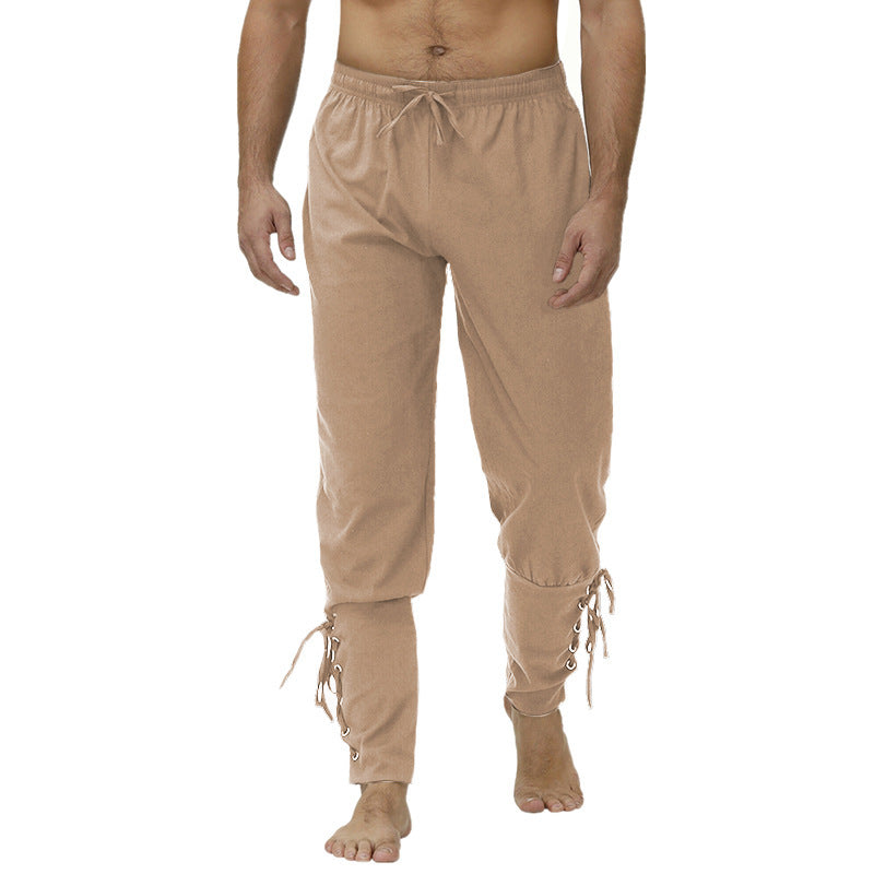Men's leisure pants with a trendy fit and practical lace details Chic and Style