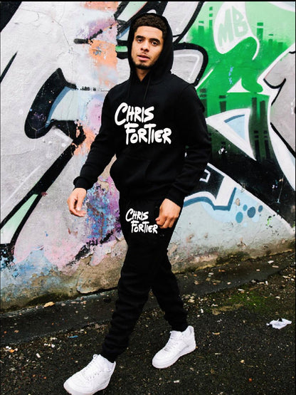 Dames ensemble de hoodie et de sweatpants sportif avec inscription accrocheuse Chic und Stil
