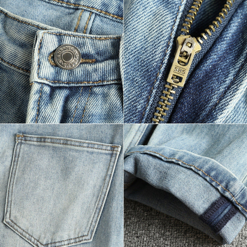 Women's denim pants with a modern slim fit, casual design and high waist Chic and Style