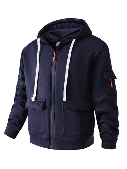 Functional hooded jacket for men with multiple pockets Chic and Style