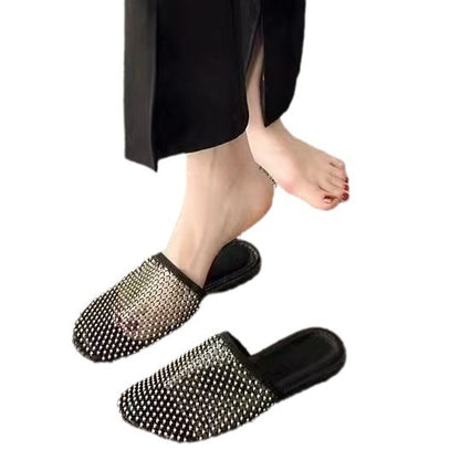 Mules à brides pour femmes avec ornement en strass Chic und Stil