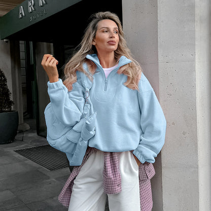 Dames Fleece Pull Chic und Stil