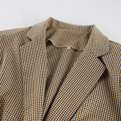 Blazer à carreaux oversize pour femmes avec coupe décontractée Chic und Stil