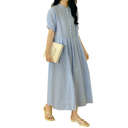 Robe maxi à boutons de loisir pour femmes Chic und Stil