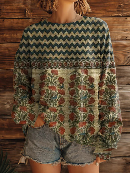 Sweat-shirt pour femmes avec design mandala créatif Chic und Stil
