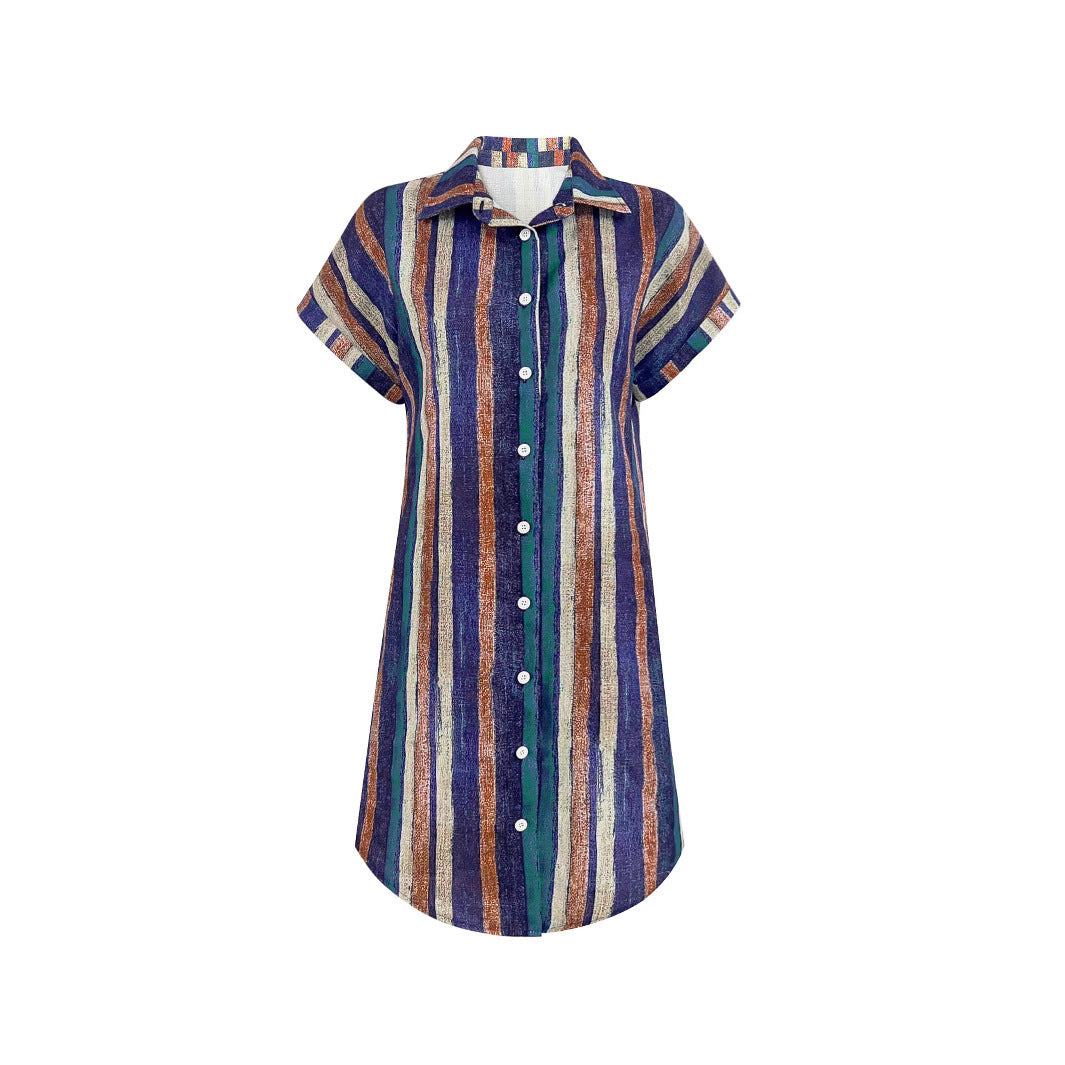 Robe chemise à rayures avec fermeture à boutons Chic und Stil