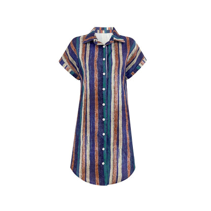 Robe chemise à rayures avec fermeture à boutons Chic und Stil