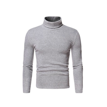 Hommes Haut de gamme Haut à col roulé en matériau élastique Chic und Stil