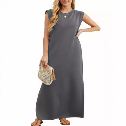 Robe maxi décontractée pour femme avec design à manches courtes Chic und Stil