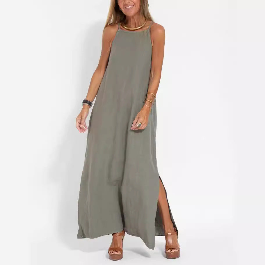 Robe maxi pour dames avec une coupe élégante et de fines bretelles Chic und Stil